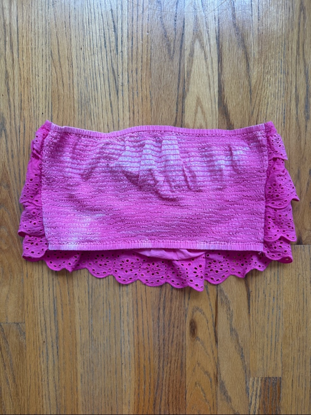 Blue B Collection Pink Ruffled Tube Top - Picture 3 of 5